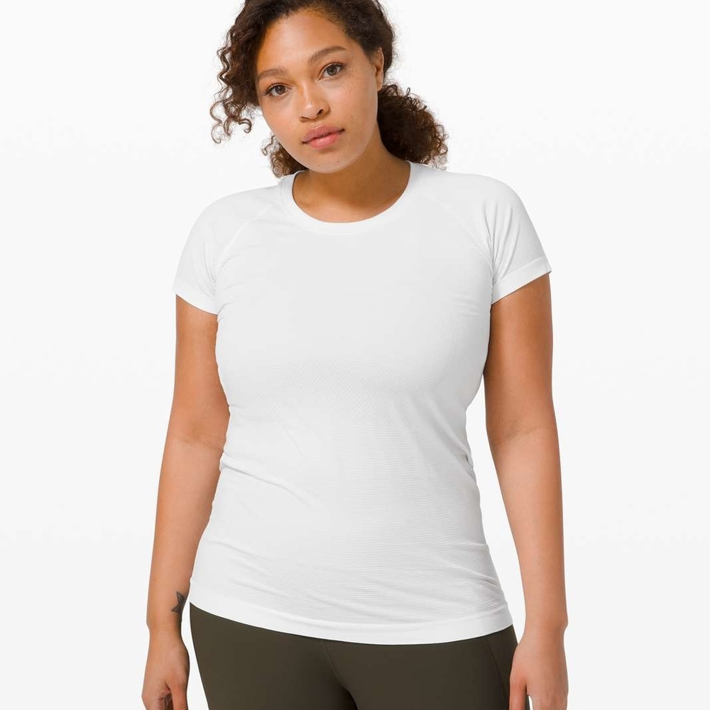 Lululemon Swiftly Tech Short-Sleeve Shirt 2.0 Hip Length in very pale gray